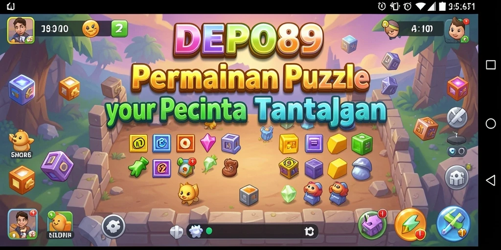 Screenshot gameplay DEPO89 yang menunjukkan tantangan puzzle.