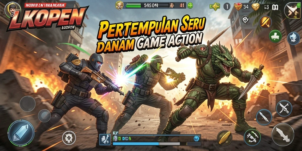 Tangkapan layar gameplay LKOPEN yang mendebarkan dan penuh aksi.