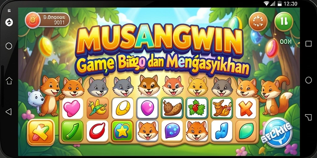 Screenshot gameplay MUSANGWIN menampilkan suasana seru bermain Bingo.