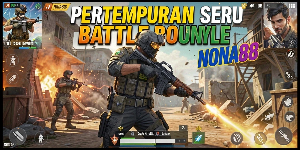 Gameplay pertempuran di NONA88 yang intens dan mendebarkan.