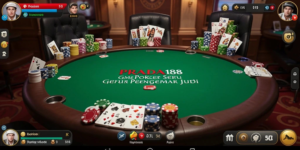 Tampilan gameplay Poker PRADA188 yang menarik dan seru.