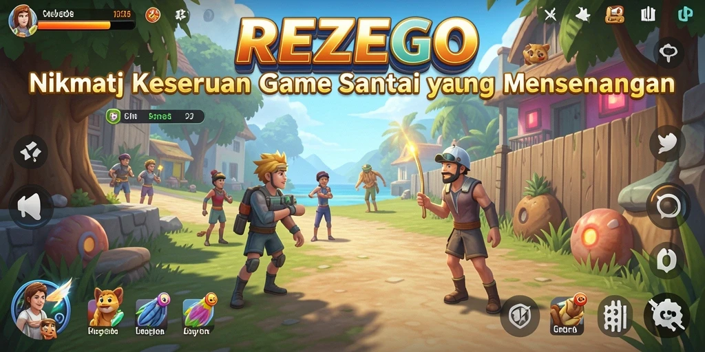 Tampilan utama gameplay REZEGO yang seru dan mengasyikkan.