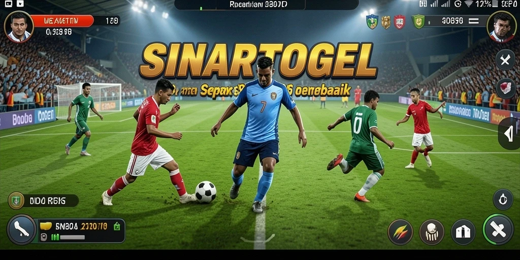 Tampilan menarik dari gameplay sepak bola SINARTOGEL yang dinamis.