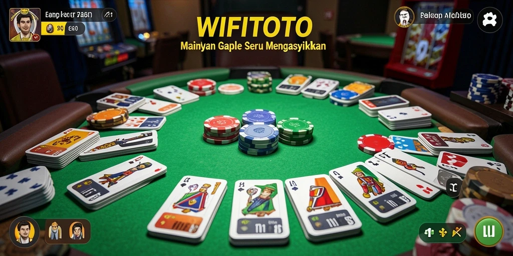 Tampilan gameplay seru dalam WIFITOTO, nikmati permainan Gaple yang menantang.