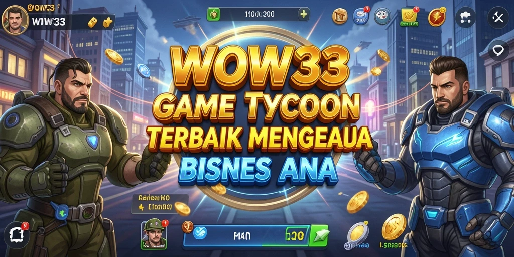 Screenshot WOW33 menunjukkan pemain mengelola bisnis dengan strategi yang menarik.