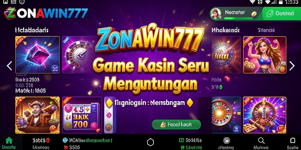Tampilan permainan ZONAWIN777 yang menakjubkan dan penuh warna.